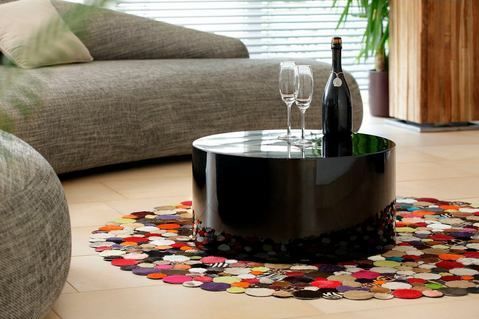 Couchtisch ø 60 cm rund schwarz 398371