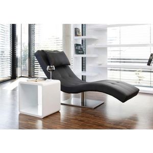 SalesFever Relaxfauteuil met nekkussen, stretcher met moderne metalen voet