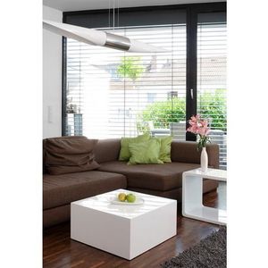 SalesFever salontafel vierkant | hoogglans lak | MDF hout | B 60 x D 60 x H 30 cm | wit - wit Vervaardigd hout 399606