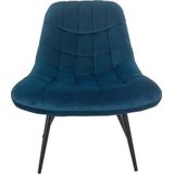 Onbekende loungestoel XXL met stiksel Scandinavisch design. 76 x 87 x 86 cm blauw