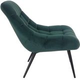 Onbekende loungestoel XXL met stiksel Scandinavisch design. 76 x 87 x 86 cm groen