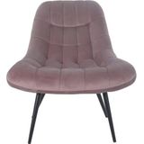 Onbekende loungestoel XXL met stiksel Scandinavisch design. 76 x 87 x 86 cm roze