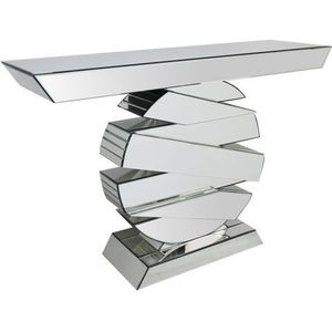SalesFever consoletafel van MDF met spiegelglas | B 119 x D 35,5 x H 80 cm | geheel gespiegeld - meerkleurig Hout 391891