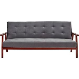 Schlafsofa skandinavisch Samt dunkelgrau 393833