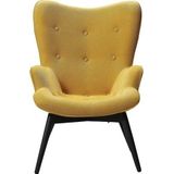 SalesFever fauteuil structuurstof | frame metaal zwart gepoedercoat | B 80 x D 99 x H 92 cm | geel - geel Polyester 394120