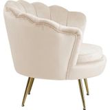 Muschelsessel aus Samt Beige 394168