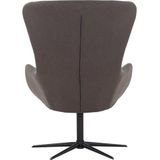 SalesFever Fauteuil met draaifunctie | bekleding textiel donkergrijs | frame metaal zwart | B 78 x D 82 x H 99 cm - grijs Textiel 395653