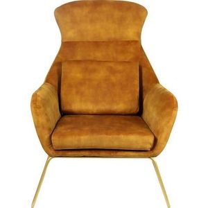 SalesFever Relax Chair | Fluweelvelours | B 73 x D 80 x H 102 cm | Goud - goud Multi-materiaal 396704