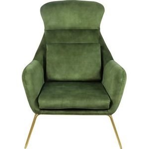 SalesFever Relax Chair | Fluweelvelours | B 73 x D 80 x H 102 cm | Groen - groen Multi-materiaal 396711