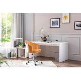 SalesFever Desk 140x70 cm MDF B 140 x D 70 x H 75 cm | Wit - wit Hout 396889