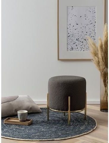 Hocker  Sophia ¦ grau ¦ Maße (cm): B: 35 H: 38  Ø: 35.0 Hocker & Bänke > Hocker - Sconto