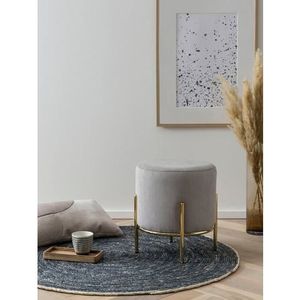 Hocker Cord  ¦ grau ¦ Maße (cm): B: 35 H: 38  Ø: 35.0 Polstermöbel > Hocker - Möbel Kraft