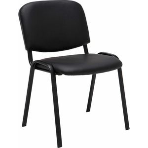 CLP 12er set bezoekersstoel Ken Kunstleer zwart - 313036