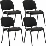 CLP Set van 4 bezoekersstoelen Ken zwart - 313008