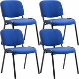 CLP Set van 4 bezoekersstoelen Ken blauw - 313001