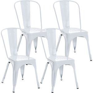 CLP Set van 4 Benedikt stoelen wit - 312770