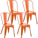 CLP Benedikt Set van 4 stoelen oranje