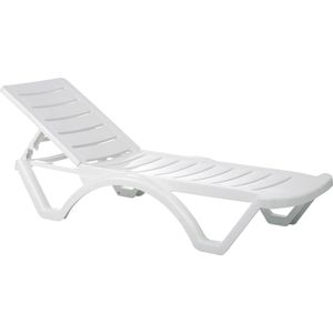 CLP Aqua - Set van 4 ligstoelen wit