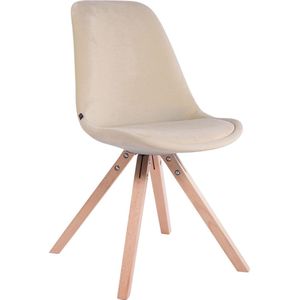 CLP Toulouse - Eetkamerstoel - Vierkant frame - Fluweel creme natura