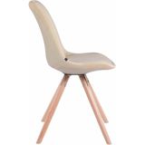 CLP Toulouse - Eetkamerstoel - Rond frame - Fluweel creme natura