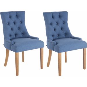 CLP Set van 2 eetkamerstoelen Aberdeen blauw - 313751