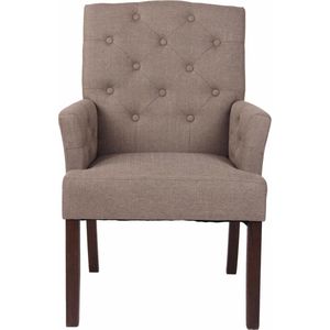 CLP Sugar Set van 2 eetkamerstoelen - Stof taupe antiek