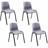 CLP Set van 4 stapelstoelen Nowra grijs - 316231