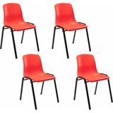 CLP Set van 4 stapelstoelen Nowra rood - 316232