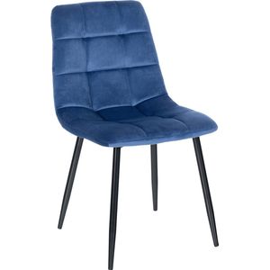 CLP Eetkamerstoel Tilde fluweel blauw - 317214