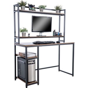 CLP Schreibtisch Billings I Computertisch Mit Regal Und Staufächern I Bürotisch Im Industrial Look