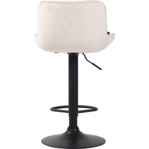 CLP Lentini Barkruk - Fluweel zwart/creme