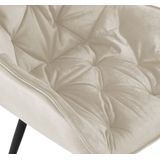 CLP - 4er Set Stuhl Tanna Samt creme