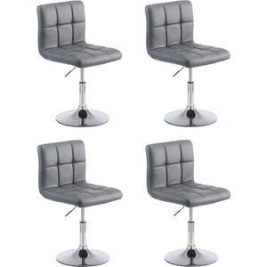 CLP Set van 4 Lounger Palma - Kunstleer grijs - 318655