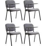 CLP Set van 4 stoelen Ken met klaptafel Stof grijs - 318682
