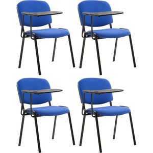 CLP Ken Set van 4 stoelen - Met klaptafel - Stof blauw