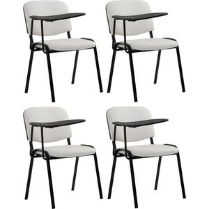 CLP Ken Set van 4 stoelen - met klaptafel - Kunstleer wit