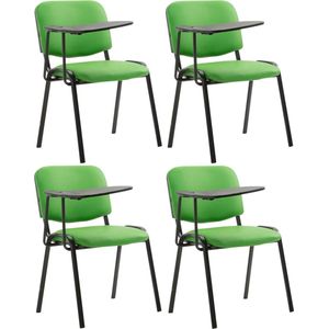 CLP Ken Set van 4 stoelen - met klaptafel - Kunstleer groen