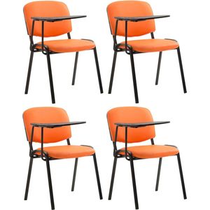 CLP Ken Set van 4 stoelen - met klaptafel - Kunstleer oranje