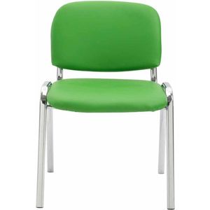 CLP Set van 4 stoelen Ken Chroom Kunstleer groen - 318902