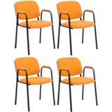 CLP Set van 4 Bezoekersstoelen Ken Pro Stof oranje - 319092
