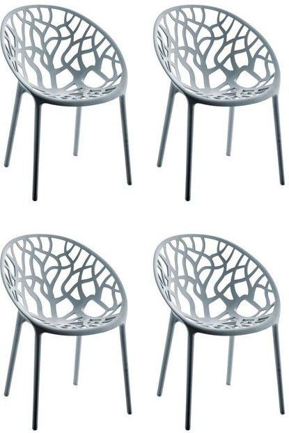 CLP Gartenstuhl Hope (4er Set), Kunststoff, stapelbar, wetterfest
