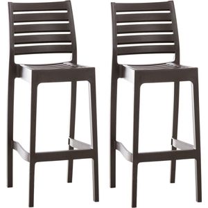 2er Set Barhocker Ares braun