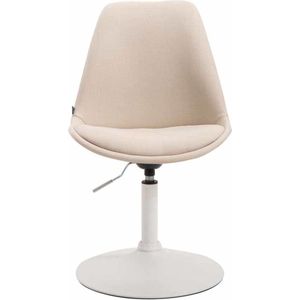 CLP Maverick Set van 4 Eetkamerstoelen - Stof creme wit