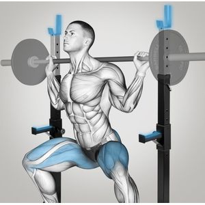 CLP Squat rack - Haltersteunen - Fitness - zwart