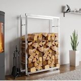 CLP Keri V2 Houtopslag Brandhoutrek - Binnen - Voor haardhout - RVS - roestvrij staal 25x80x150 cm