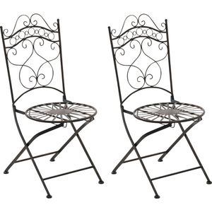CLP Indra Set van 2 Klapstoelen - Vouwstoel - Buiten - bronzen