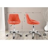 Arbeitshocker Lazio orange Stoff