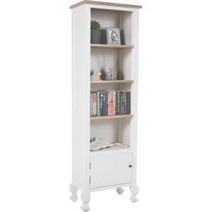 CLP Bücherregal Dorma I Standregal Aus Holz I Regal Freistehend Für Flur Und Wohnzimmer I Weiß Im Shabby Chic Design
