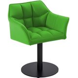 CLP Loungesessel Damaso I Esszimmerstuhl Mit Kunstleder-, Stoff-, Filz- Oder Samtbezug I Lounger Mit Schwarzem Metall-Gestell