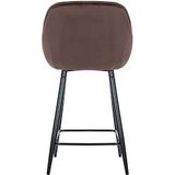 CLP Barhocker Gibson Samt I Gepolsterter Tresenstuhl Mit Fußstütze I Sitzhöhe 76 cm